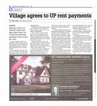 Village agrees to UP rent payments