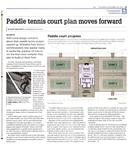 Paddle tennis court plan moves forward