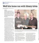 Wolf hits home run with library trivia