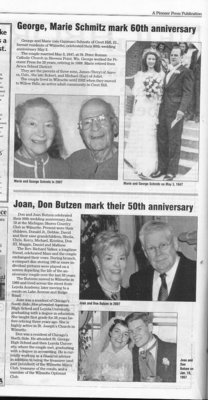 Butzen, Donald and Butzen, Joan (Anniversary: 50)