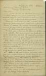 Letter Written by E. A. Burge, Wilmette, Illinois, to F. H. Drury, Wilmette Village Clerk, March 27, 1894