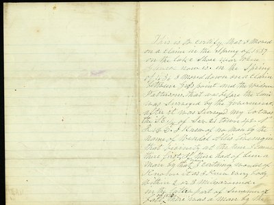 Statement written by Simon Doyle, Chicago, Illinois, to Alexander McDaniel, Wilmette, Illinois, on September 23, 1881.