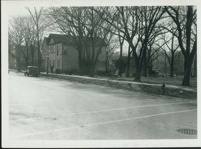 View of the northwest corner of Prairie and Wilmette Avenues, Wilmette, Illinois