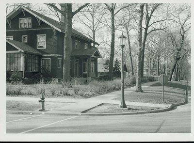 View looking down 9th St. from 9th and Central, Wilmette, Illinois