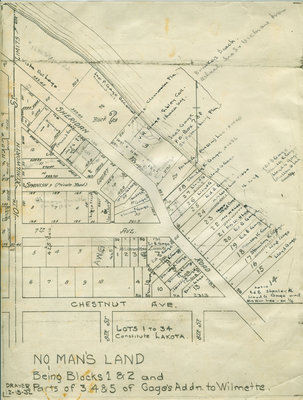 Hand drawn map No Man’s Land