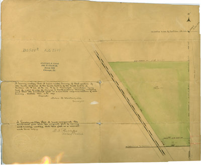 Survey of a subdivision made by John A. Westerfield, surveyor