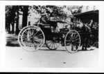 Mrs. Fred H. Witt riding in a horse-drawn buggy