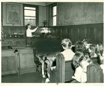 Interior of Wilmette Village Hall 1948