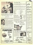 Advertisement for pumpkin sale at P. J. Schneider Farms, corner of Old Glenview Rd. and Hibbard Rd. Wilmette