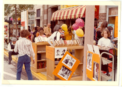 Sidewalk sale of books