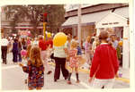 Street scene showing business next to Lyman Sergeants drugstore with marquee Wilmette Home Owners