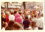 Crowd of people watching performers