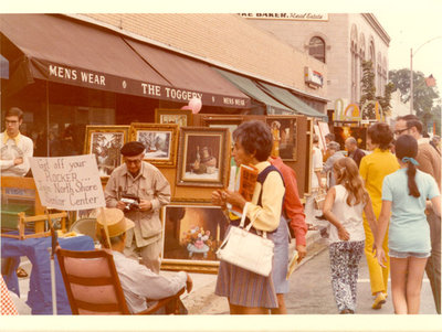 Art exhibition outside of The Toggery