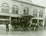 Wilmette firemen and horse-drawn wagon