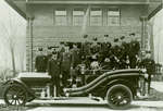 Wilmette firemen and a new chain-drive fire truck