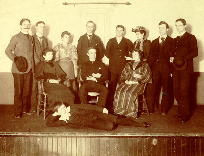 Cast of a play given in Library Hall in Wilmette