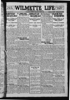 Wilmette Life (Wilmette, Illinois), 8 Aug 1924