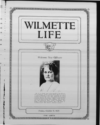 Wilmette Life (Wilmette, Illinois), 9 Oct 1925