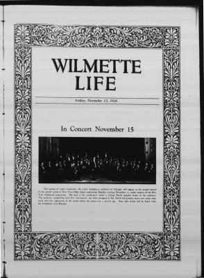 Wilmette Life (Wilmette, Illinois), 12 Nov 1926