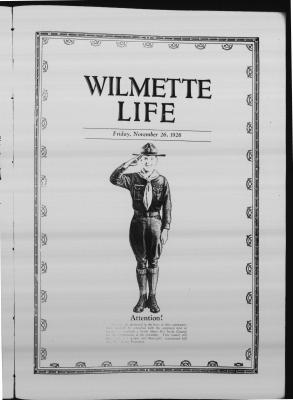 Wilmette Life (Wilmette, Illinois), 26 Nov 1926