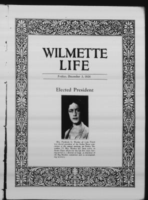 Wilmette Life (Wilmette, Illinois), 3 Dec 1926