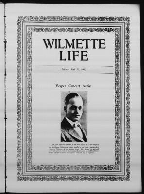 Wilmette Life (Wilmette, Illinois), 22 Apr 1927