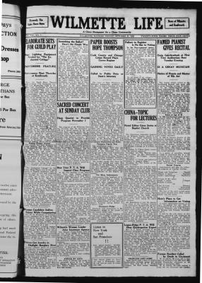 Wilmette Life (Wilmette, Illinois), 31 Oct 1924