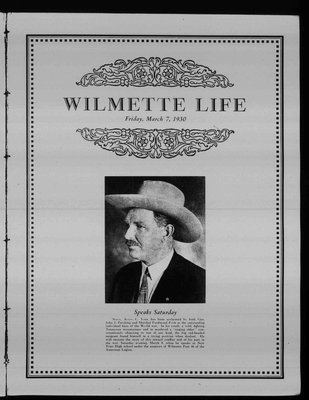 Wilmette Life (Wilmette, Illinois), 7 Mar 1930