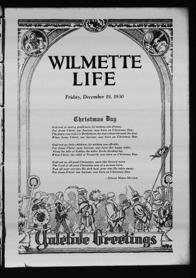 Wilmette Life (Wilmette, Illinois), 19 Dec 1930