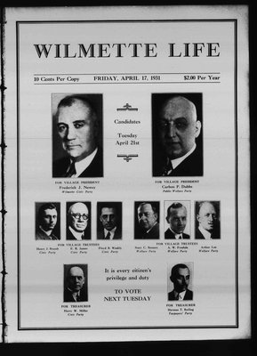 Wilmette Life (Wilmette, Illinois), 17 Apr 1931