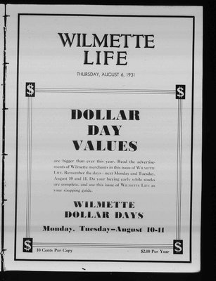 Wilmette Life (Wilmette, Illinois), 6 Aug 1931