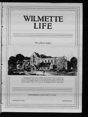 Wilmette Life (Wilmette, Illinois), 13 Aug 1931