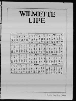 Wilmette Life (Wilmette, Illinois), 29 Dec 1932