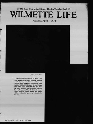 Wilmette Life (Wilmette, Illinois), 5 Apr 1934