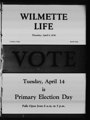 Wilmette Life (Wilmette, Illinois), 9 Apr 1936