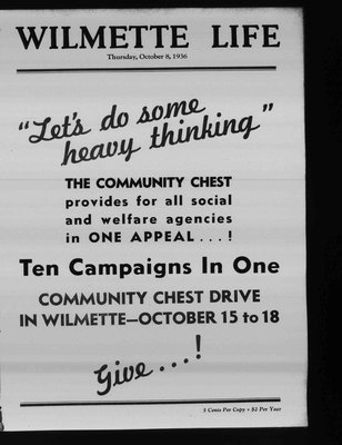 Wilmette Life (Wilmette, Illinois), 8 Oct 1936