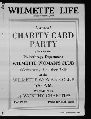 Wilmette Life (Wilmette, Illinois), 22 Oct 1936