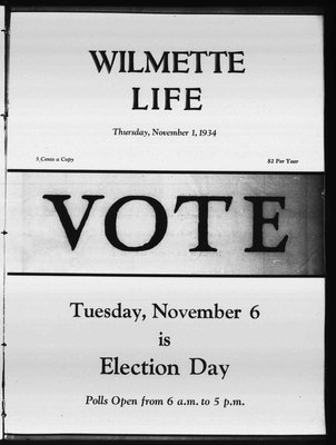 Wilmette Life (Wilmette, Illinois), 1 Nov 1934