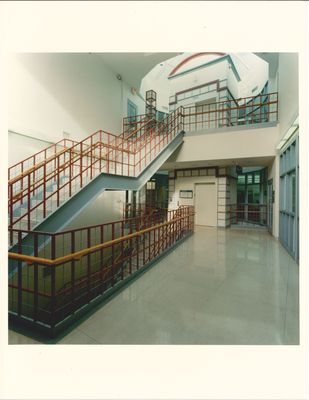 Wilmette Public Library staircase and atrium