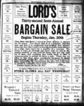 Lords bargain Sale Begins Thursday, January 30th