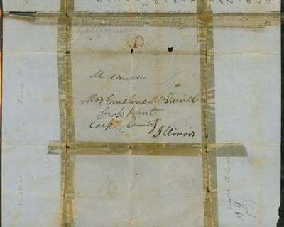 Letter from Alexander McDaniel to Emeline McDaniel August 1, 1850