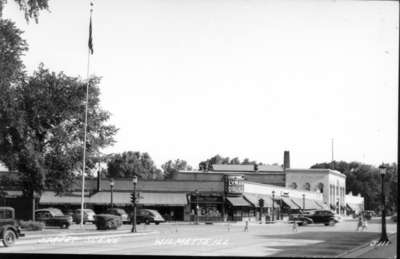 Northwest corner of Wilmette and Central Avenues, Wilmette, Illinois, about 1935