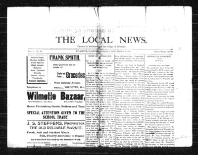 Local News, 8 Sep 1898