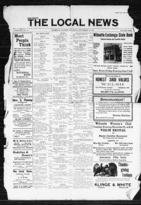 Local News, 18 Nov 1911