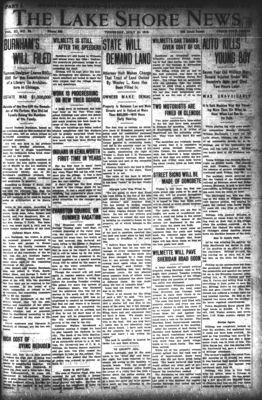 Lake Shore News (Wilmette, Illinois), 18 Jul 1912