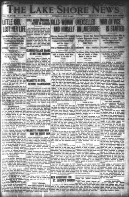 Lake Shore News (Wilmette, Illinois), 25 Jul 1912