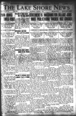 Lake Shore News (Wilmette, Illinois), 1 Aug 1912