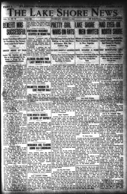 Lake Shore News (Wilmette, Illinois), 8 Aug 1912