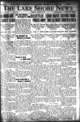 Lake Shore News (Wilmette, Illinois), 15 Aug 1912