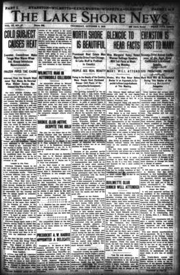 Lake Shore News (Wilmette, Illinois), 3 Oct 1912